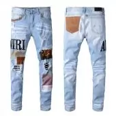 amiri denim jeans skinny-fit distressed stretch embroidery amiri logo